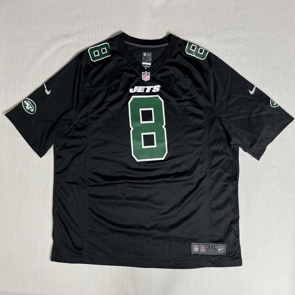 New York Jets Jersey Mens 3XL Black NFL Football Nike Aaron Rodgers 8 On Field